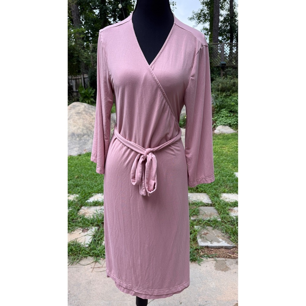Caden Lane Womens Mauve Pink Bamboo Viscose Maternity Nursing Wrap Robe 26010104